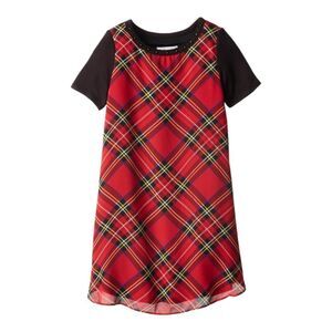 Blush by us angels big girls short sleeve trapeze dress, size 8
